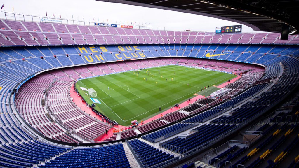 Fc Barcelona Camp Nou Johann Cruyff Arena Stadium Background For Zoom And Meet Video Calls