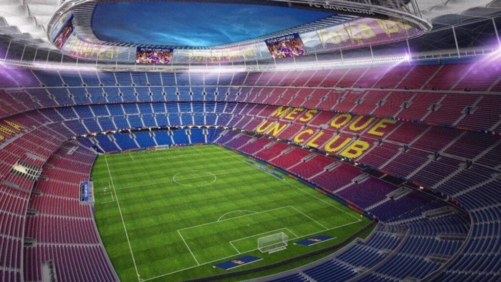 Fc Barcelona Camp Nou Arena 2025 Background For Zoom And Meet Video Calls