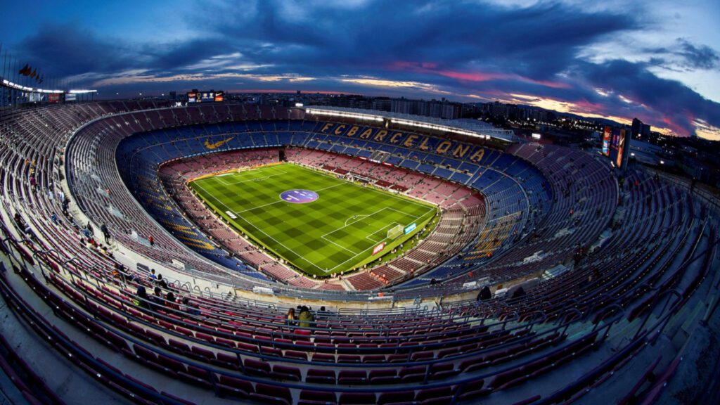 Fc Barcelona Camp Nou Stadium Background For Zoom And Meet Video Calls