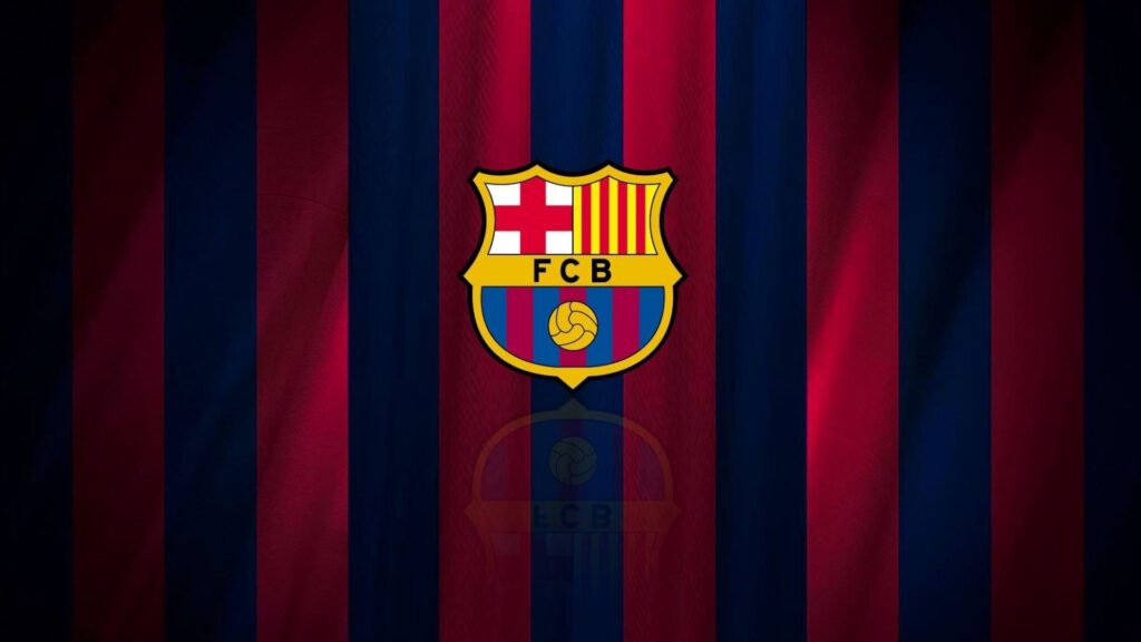 Fc Barcelona Badge Flag Background For Zoom, Meet &Amp; Teams