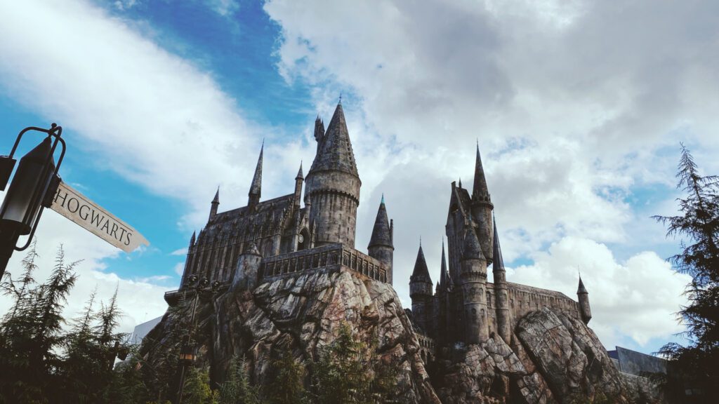 Harry Potter View Of Hogwarts Castle Background For Zoom