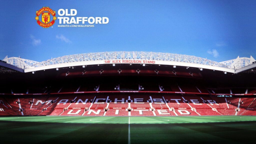 Manchester Utd football field Old Trafford virtual background for Zoom, Meet & Teams