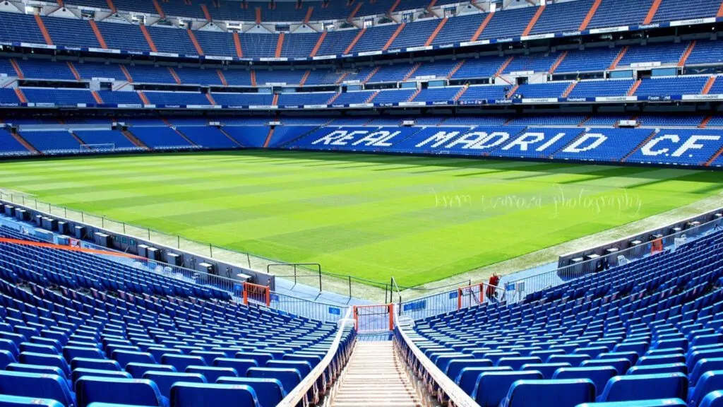 Real Madrid Santiago Bernabeu Arena Background For Zoom And Meet Video Calls
