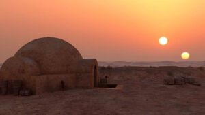 Generation Star Wars: Zoom call from Tatooine with Star Wars backgrounds