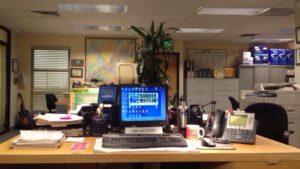 Jim Halpert'S Desk Zoom Background