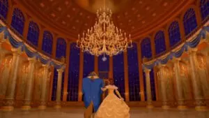 Beauty And The Beast Dance Hall Virtual Background