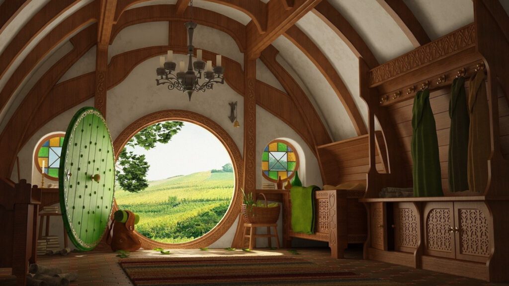 Hobbit Home Cottage Lord Of The Rings Virtual Background For Zoom