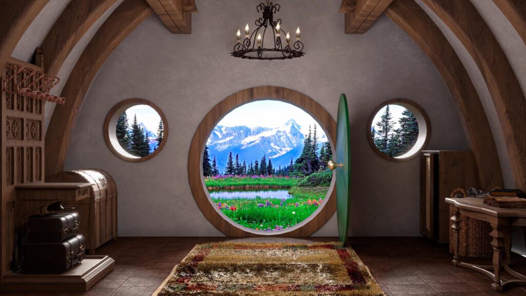 Hobbit House Cottage Lord Of The Rings Virtual Background For Zoom