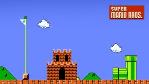 Super Mario Bros Level Ending Background For Zoom Meet And Teams