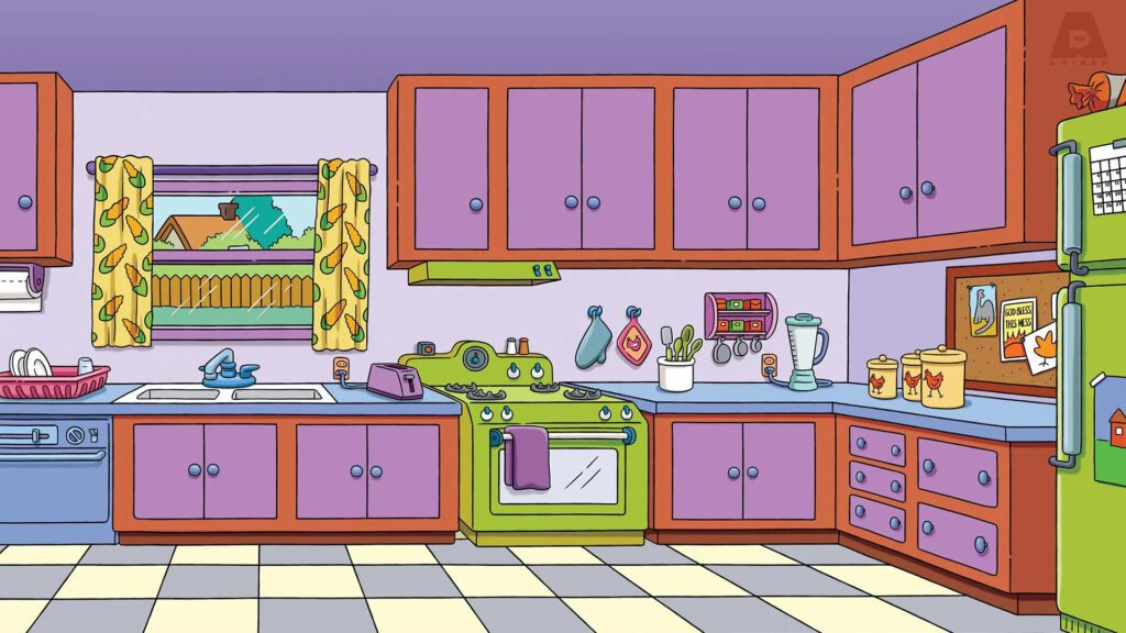 The Simpsons Kitchen Virtual Background